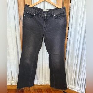 We The Free Wide Leg Black Denim Jeans - sz30